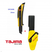 Нож монтажный + кобура TAJIMA QuickBack DFC569B (лезвие 18мм с автофиксацией)