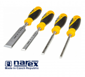 Набор из 4 плоских ударных стамесок с ручкой NAREX SUPER 2009 LINE PROFI (860601) 8,10,16,32мм