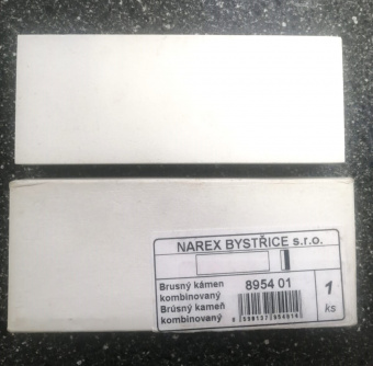 Комбинированный точильный камень NAREX 895401 (грубый/тонкий 100/320) серый/белый