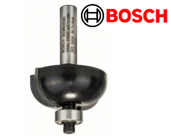 Галтельная кромочная фреза с шарикоподшипником BOSCH 8мм, R1=12мм, D=36.7мм, L=16мм, G=58мм (2608628365)