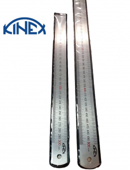 Линейка стальная KINEX 1022-02-030 (300х25х1мм) цветная шкала 0,5мм, нержавейка