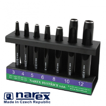 Набор стальных пробойников NAREX (854800) на подставке 7шт(3,4,5,6,8,10,12мм)