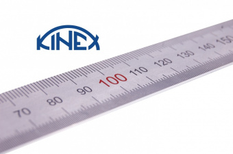 Линейка стальная KINEX (1022-02-100) 1000х30х1мм цветная шкала 0.5мм, нержавейка