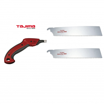 Пила ручная TAJIMA Japan Pull (JPR300A) + запасное полотно 300мм (пластик.чехол, алюмин.ручка)