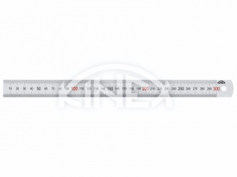 Линейка стальная KINEX 1022-02-030 (300х25х1мм) цветная шкала 0,5мм, нержавейка