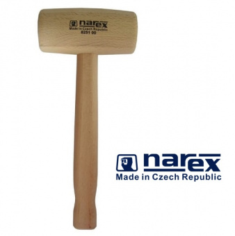 Киянка деревянная NAREX (825100) 300мм (круглый боек 60x120мм, 250гр.)