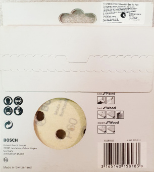 Шлифлисты белые (5шт) BOSCH Best for Paint 125мм (зерно 60) 2608605001