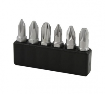 Набор бит из 6шт NAREX 857500 (PH1,2,3 - PZ1,2,3) односторонние, в кассете