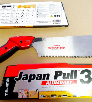 Пила ручная TAJIMA Japan Pull (JPR300A) + запасное полотно 300мм (пластик.чехол, алюмин.ручка)