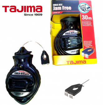 Разметочный шнур TAJIMA Jam Free (CR301JF) шнур 1мм, длина 30м, заправляемый, корпус ABS-пластик