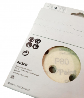 Шлифлисты белые (5шт) BOSCH Best for Paint 115мм (зерно 80) 2608605017