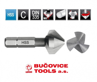 Зенкер-бита конический BUCOVICE (744205) с шестигранным хвостовиком (20.5х41мм; хвостовик 1/4)