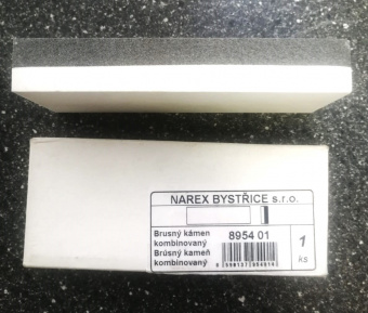 Комбинированный точильный камень NAREX 895401 (грубый/тонкий 100/320) серый/белый