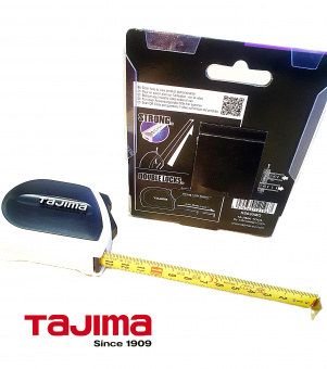 Рулетка TAJIMA SIGMA STOP (SS630MG)  3м/16мм с двойным фиксатором, 2-х сторонняя шкала