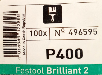 Шлифовальный круг FESTOOL Brilliant2 (496595) 150мм, зернистость 400