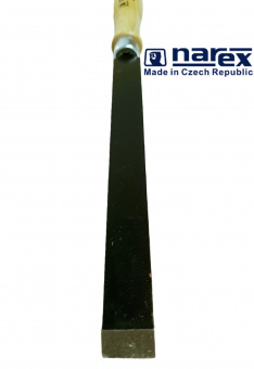 Шабер плоский стальной NAREX 873300 (20Х200х335мм) с ручкой из бука