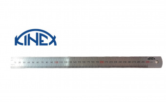 Линейка стальная KINEX 1022-02-030 (300х25х1мм) цветная шкала 0,5мм, нержавейка
