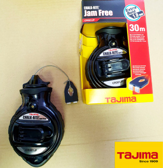 Разметочный шнур TAJIMA Jam Free (CR301JF) шнур 1мм, длина 30м, заправляемый, корпус ABS-пластик
