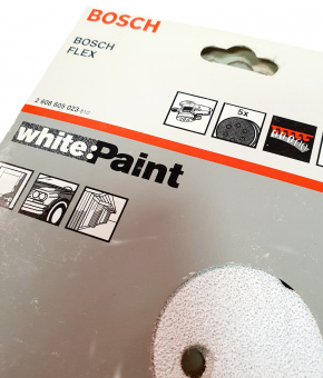 Шлифлисты белые (5шт) BOSCH Best for Paint 150мм (зерно 60) 2608605023