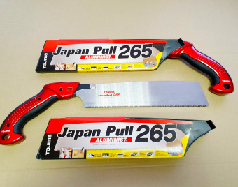 Пила ручная TAJIMA Japan Pull (JPR265A) 265мм, с алюминиевой изогнутой ручкой