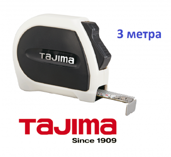 Рулетка TAJIMA SIGMA STOP (SS630MG)  3м/16мм с двойным фиксатором, 2-х сторонняя шкала