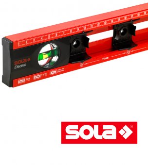 Уровень разметочный электрика SOLA ELECTRIC (69057101) 41см, 2 глазка