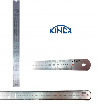 Линейка стальная KINEX (1022-02-100) 1000х30х1мм цветная шкала 0.5мм, нержавейка
