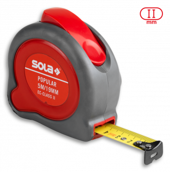 Рулетка 3м SOLA Popular PP (50024201) 3м/13мм